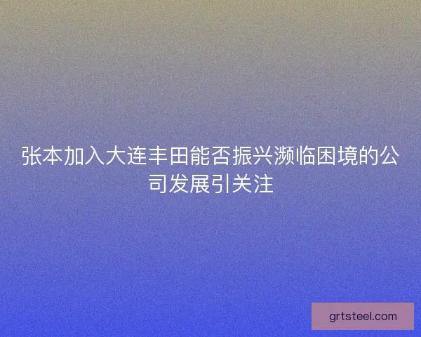 张本加入大连丰田能否振兴濒临困境的公司发展引关注